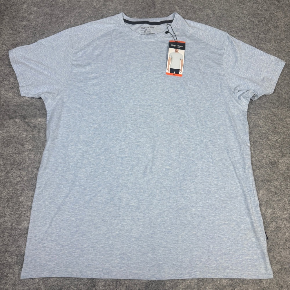 Kenneth Cole New York Mens XXL Light Blue Heather Organic Cotton Stretch T-Shirt